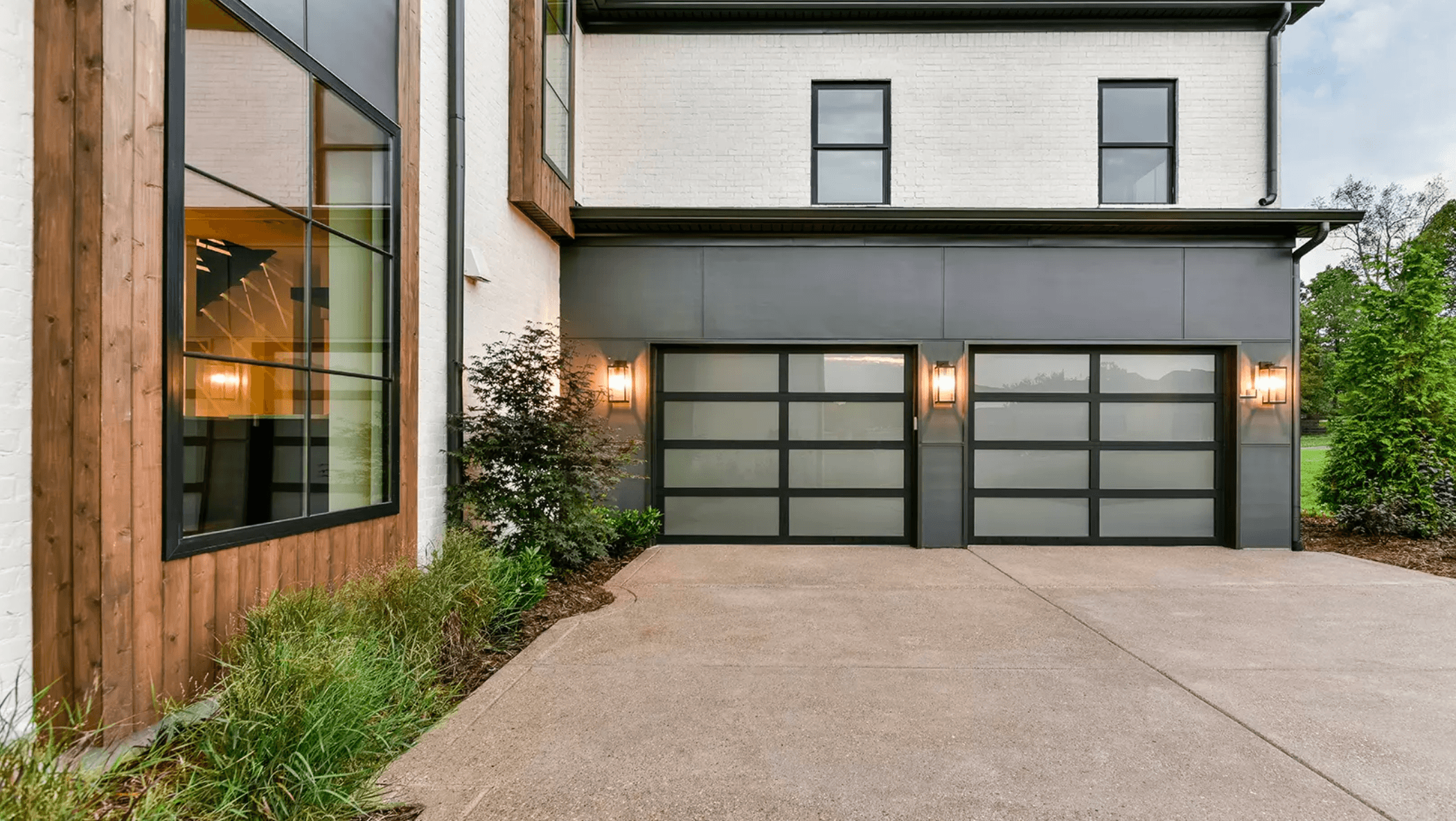 Residential garage door at a Calgary home